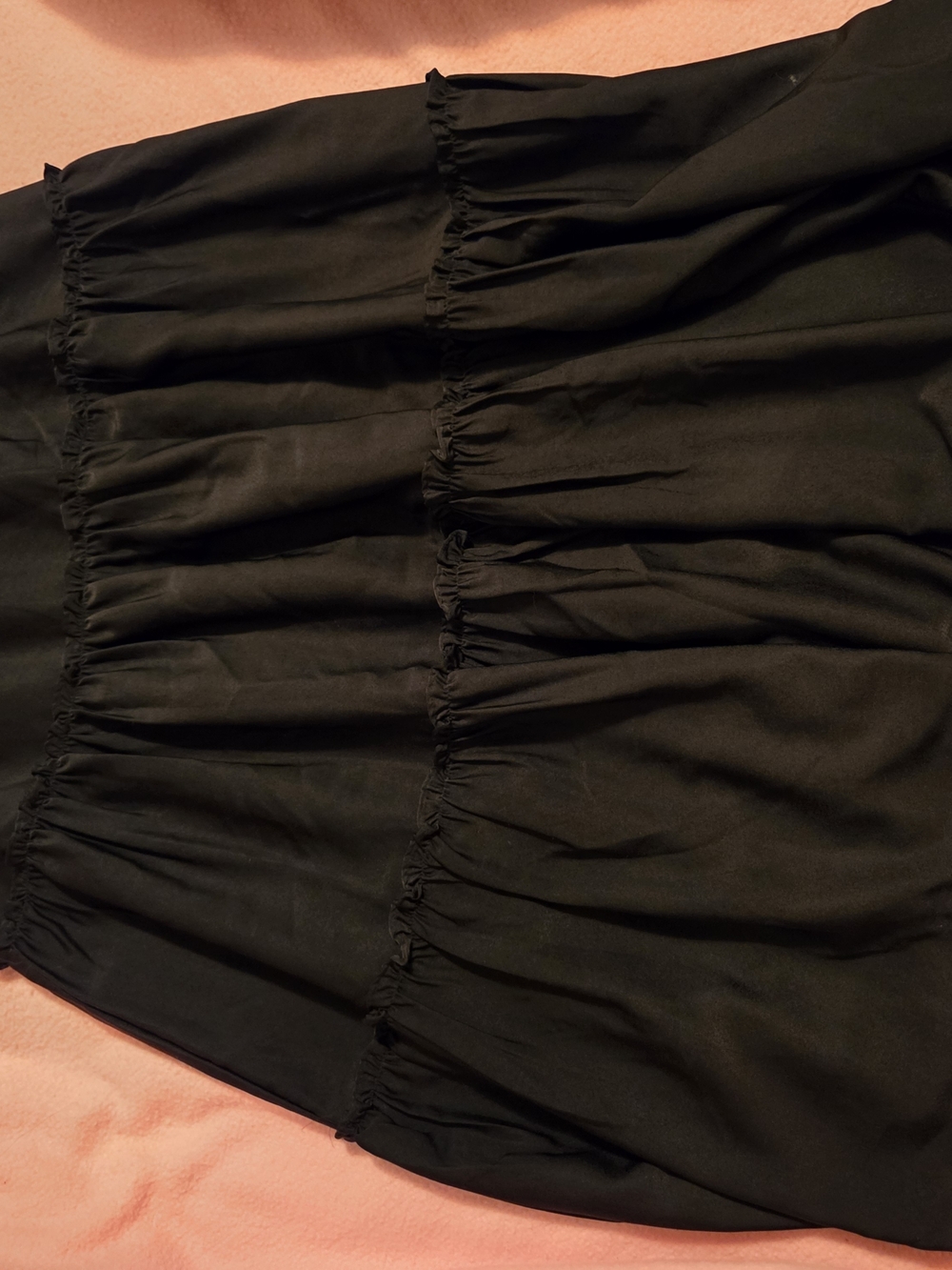 Black Tiered Ruffle Maxi Skirt